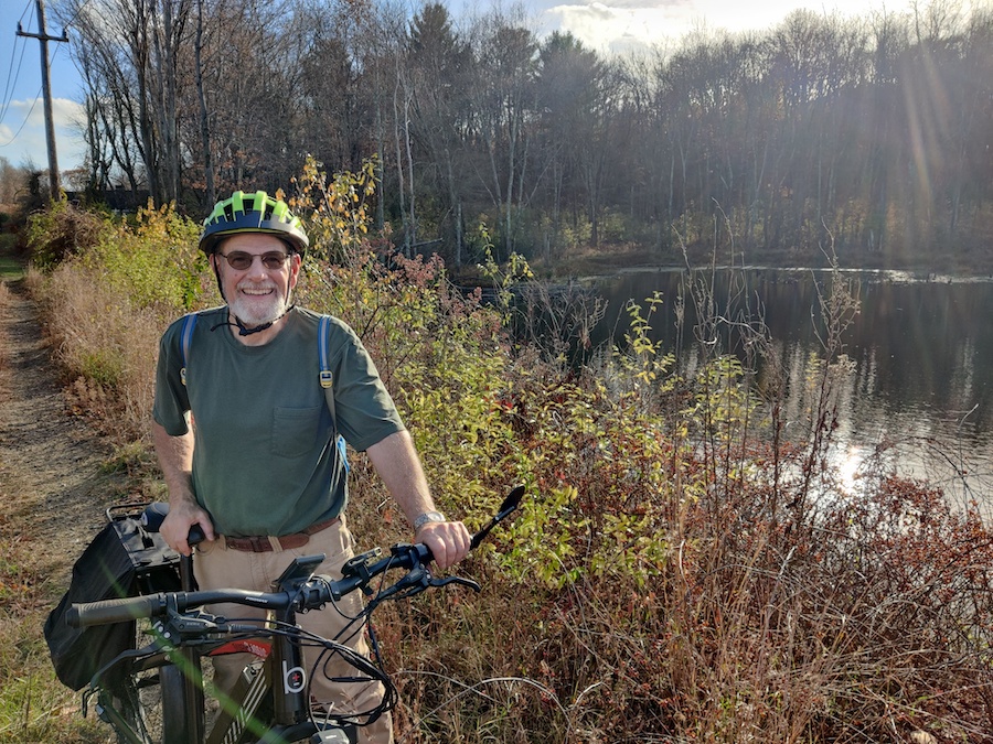 Chris Roop on the B2B trail in Georgetown, Massachusetts | Photo by Bill Hastings