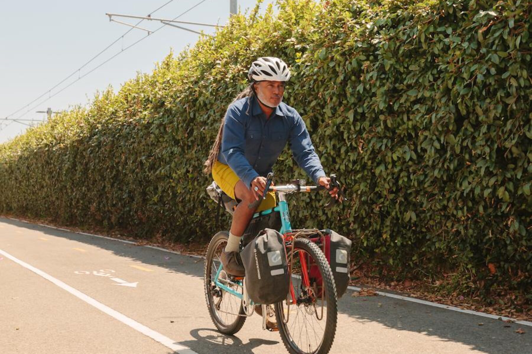 Erick Cedeño on the Exposition Line Bikeway | Courtesy Erick Cedeño