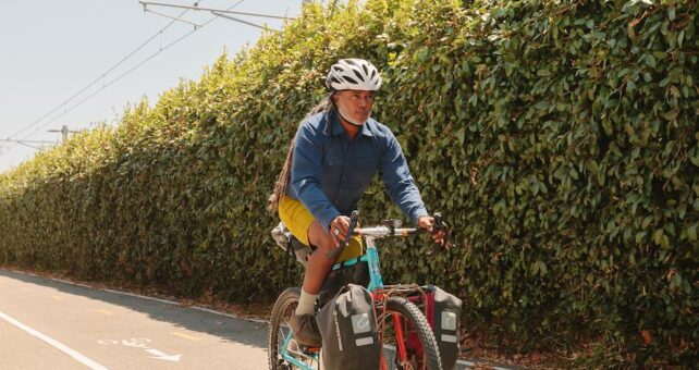 Erick Cedeño on the Exposition Line Bikeway | Courtesy Erick Cedeño