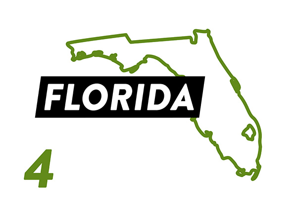 Florida was 4th most popular state on TrailLink in FY 2022