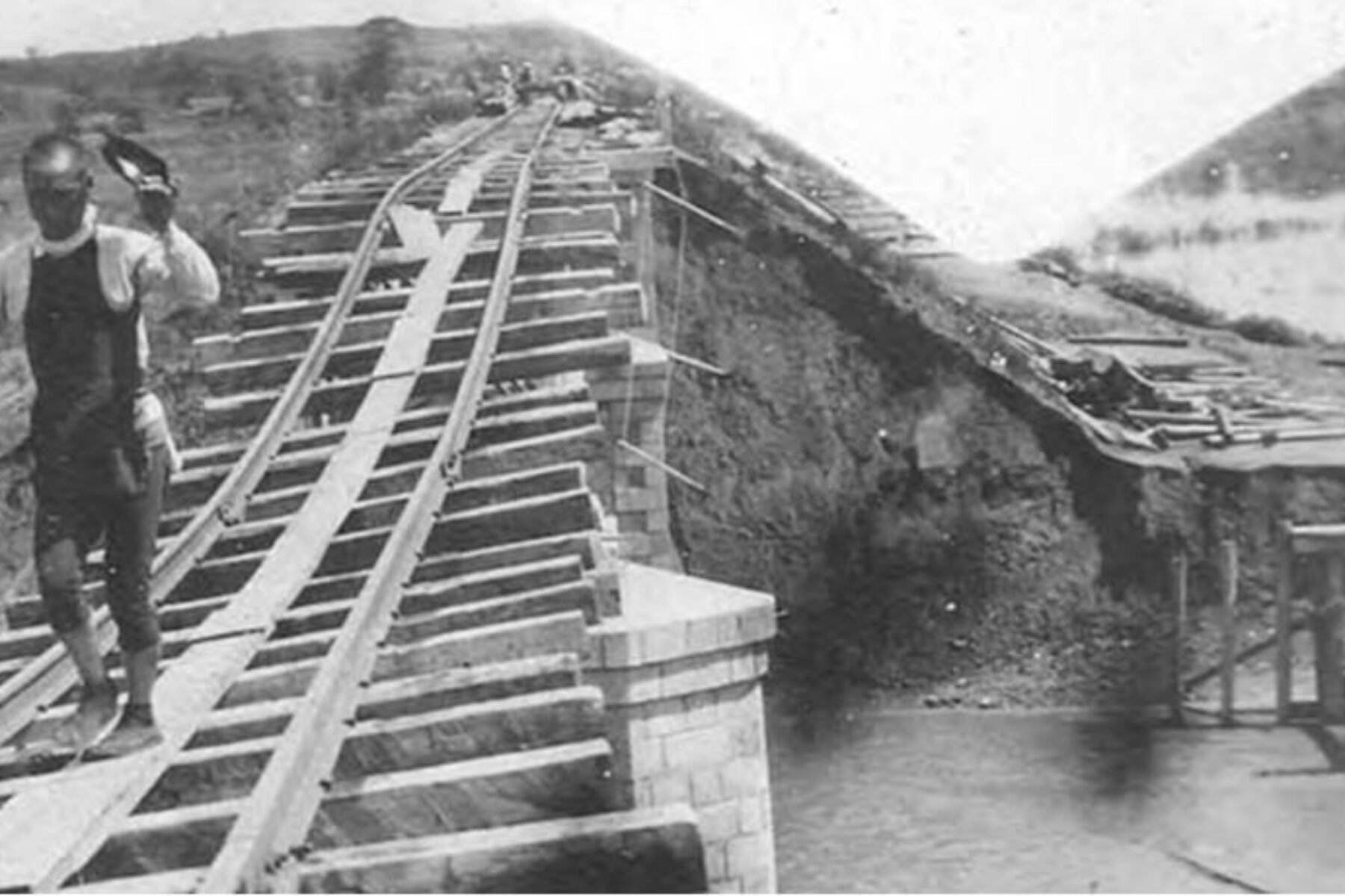 A Chinese railroad worker on the developing Northern Pacific line in 1905 | Photo courtesy University of Washington Libraries, Special Collections