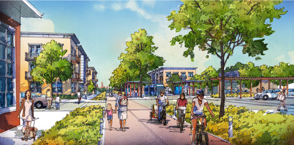 A rendering of the upcoming First Avenue Trail | Courtesy City of Council Bluffs