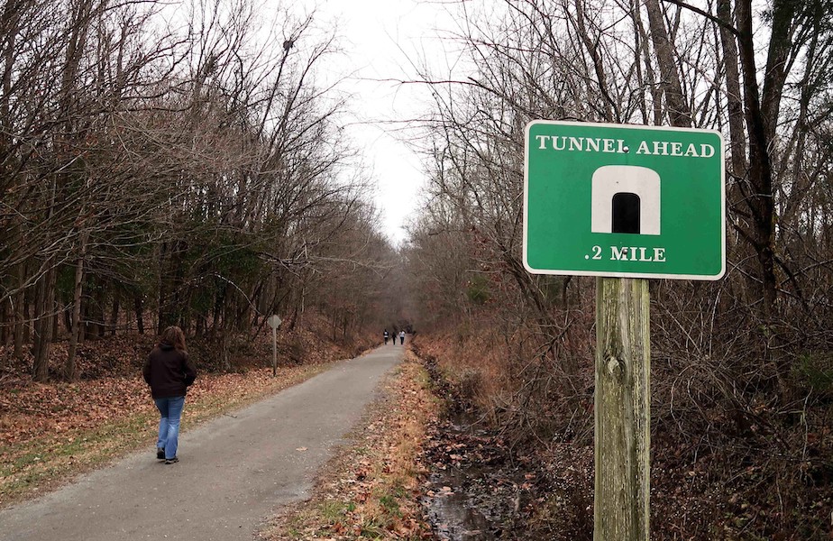 A short walk to the tunnel from the Tunnel Hill State Trail trailhead | Photo by Shawn Gossman