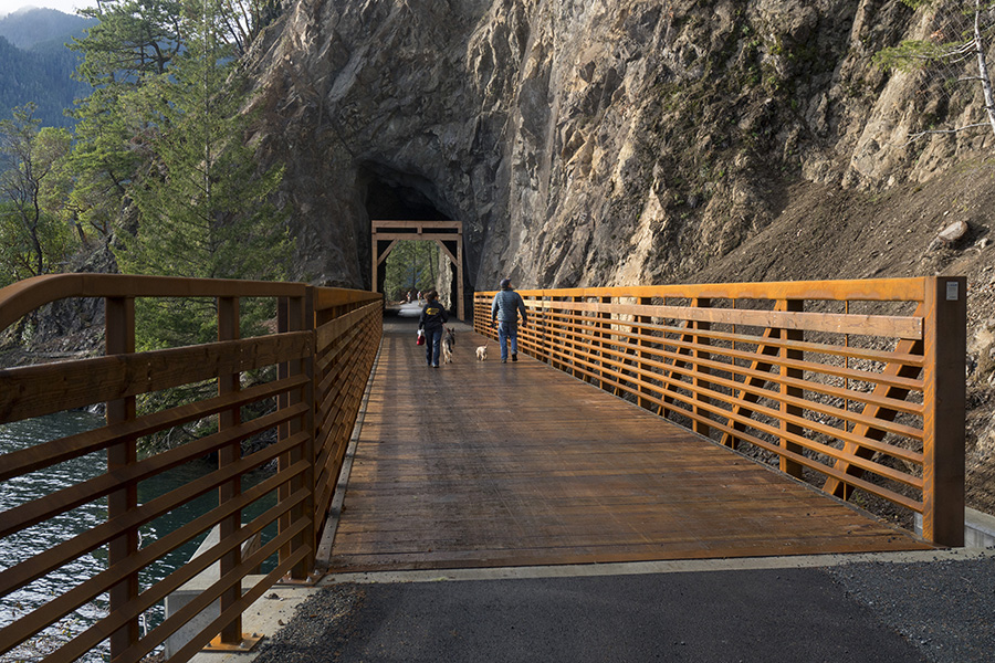 A tunnel along the Spruce Railroad Trail, a section of the ODT at Olympic National Park | Photo by John Gussman