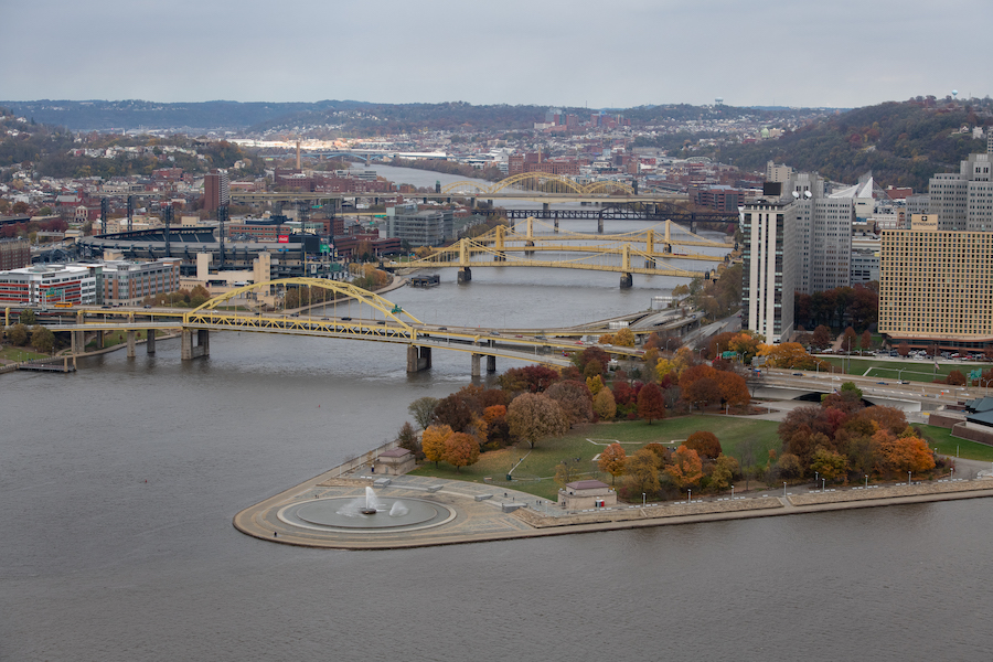 A view of Point State Park and the Three Rivers Heritage Trail | Photo by Justin Merriman