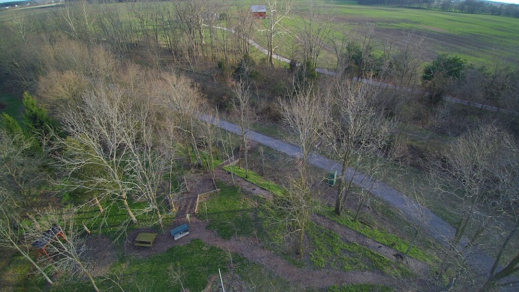 Aerial view of the Big 4 Trail | Photo by Derek Warren, courtesy City of Lebanon