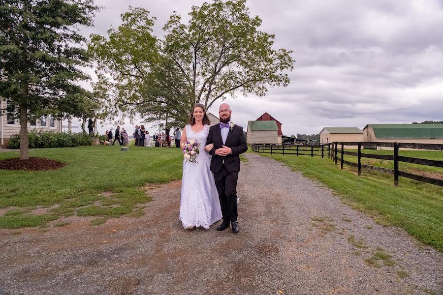 Arias and Stephen Flory on their wedding day | Courtesy Arias Flor