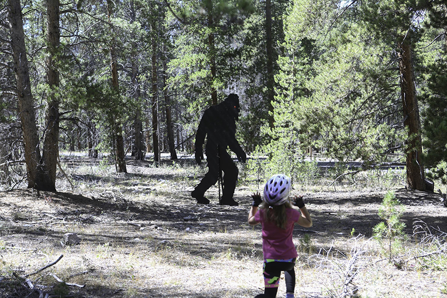 Bigfoot cutouts along the Mineral Belt Trail in Colorado | Photo by Scott Stark
