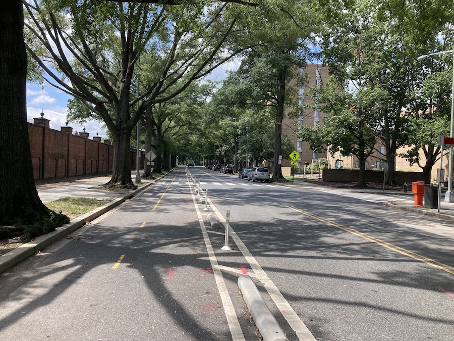 Bike lanes along Fort McNair in Washington, D.C. | Photo by James Heilig