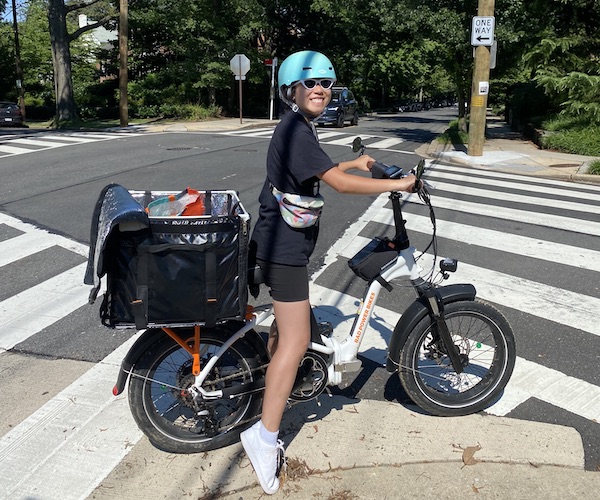 Biking around D.C.'s Cleveland Park neighborhood | Photo by Ellie Kaverman, courtesy Victoria Yuen