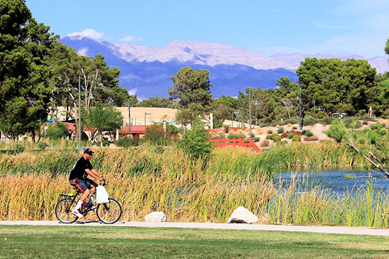 Biking at Craig Ranch trailhead | Photo by Alan O'Neill