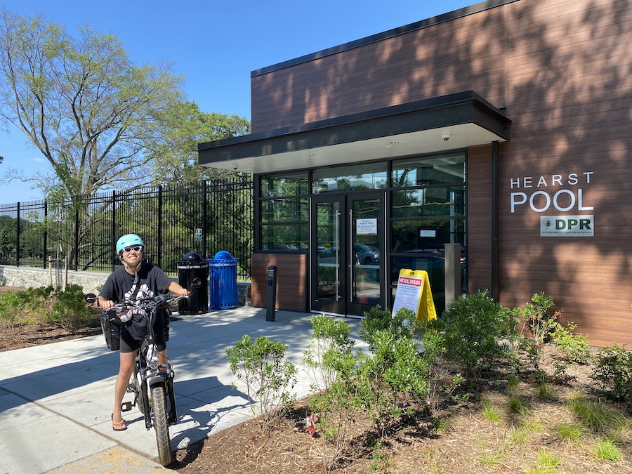 Biking to the pool through D.C.'s Rock Creek Park | Photo by Ellie Kaverman, courtesy Victoria Yuen