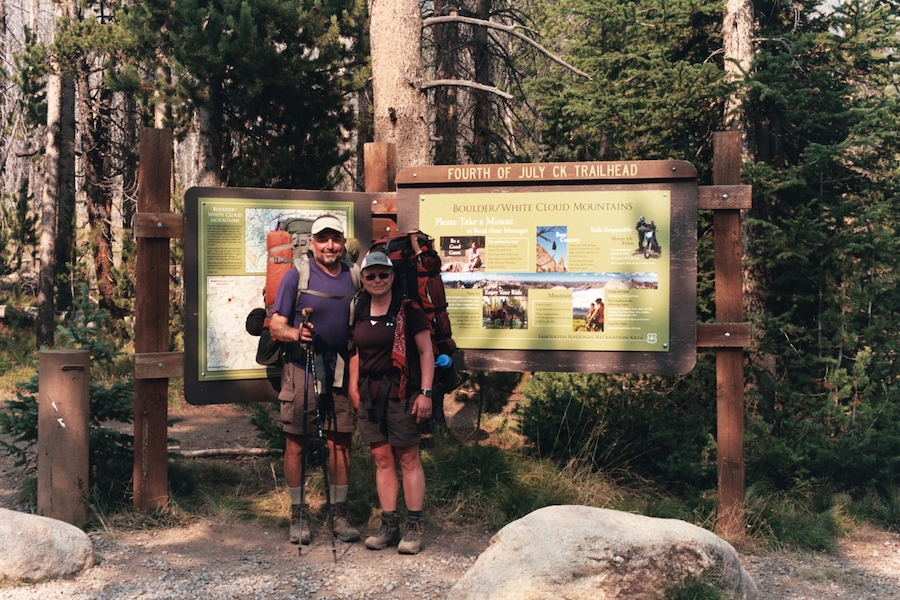 Bryan and June Bradley hiking in the Boulder:White Cloud Mountains in 2014 | Photo courtesy Bryan and June Bradley