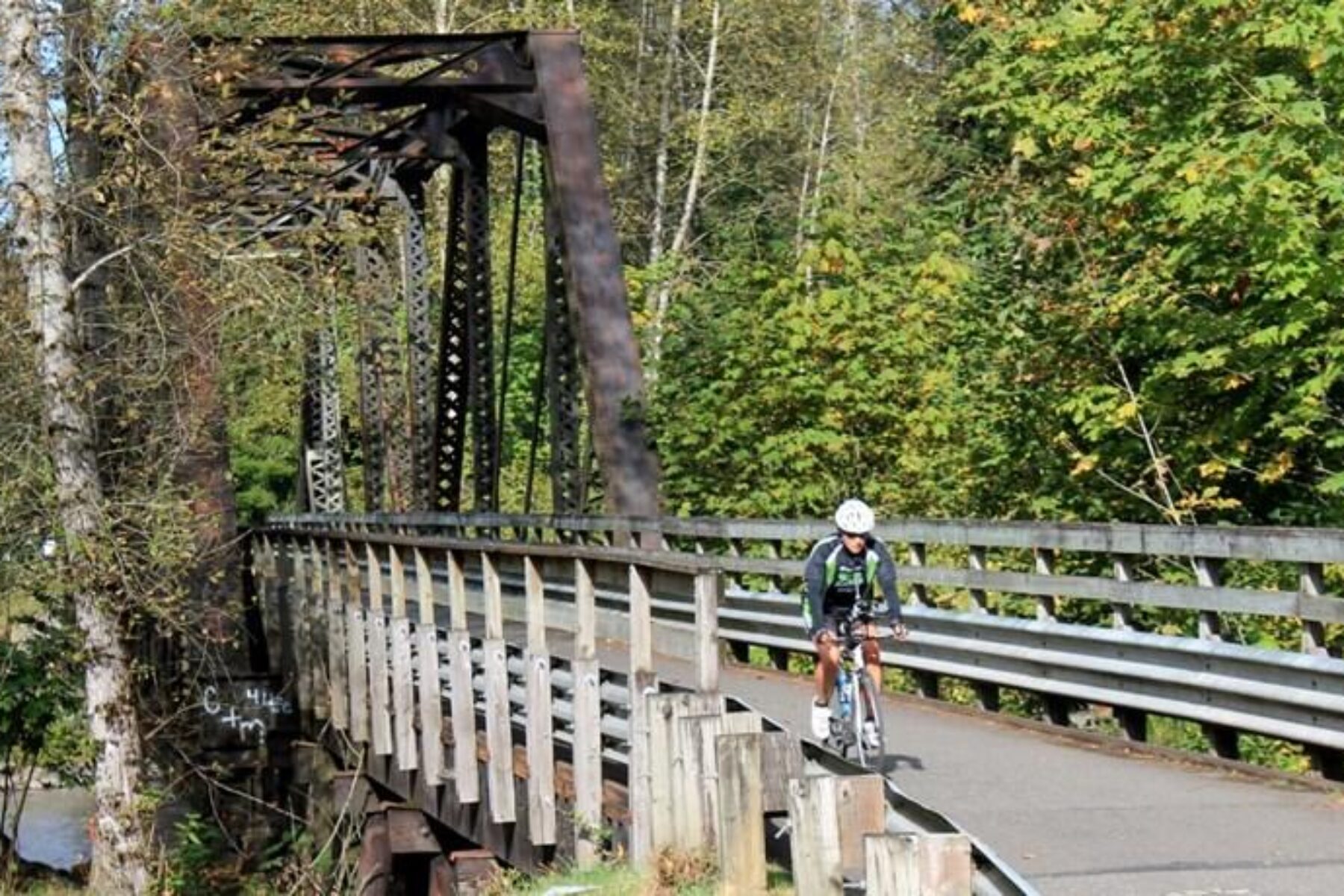 Carbon River trestle along the Foothills Trail in western Washington | Photo by Gene Bisbee