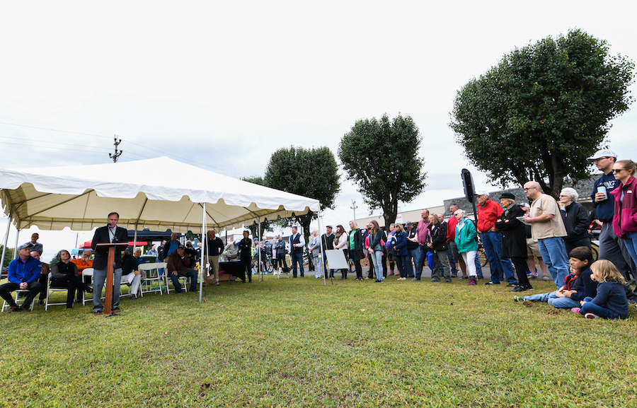 Ceremony for the Thermal Belt Rail Trail | Photo by Alesha R. Guard