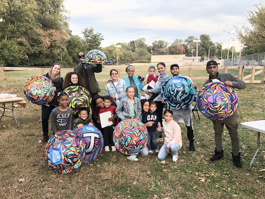 Community Painting Day with artist Jay Coreano for the Community Cans Program | Courtesy Tookany-Tacony-Frankford Watershed Partnership, Inc.