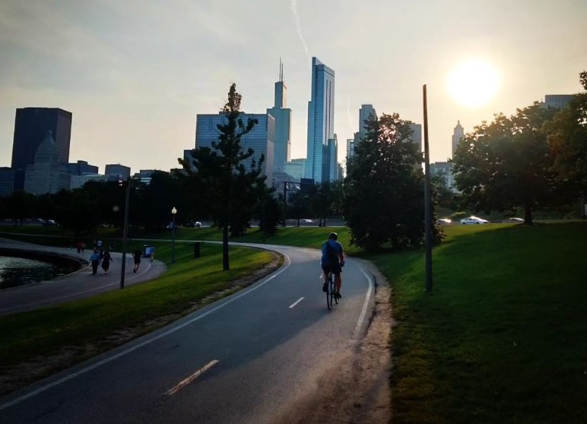 Day 1 of the bike ride from Chicago to New York City | Photo by Luke Henkel