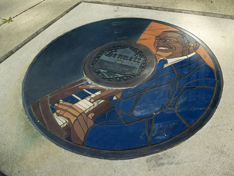 Duke Ellington - Gennett Walk of Fame along the Cardinal Greenway in Indiana | Photo by Natasha Marco