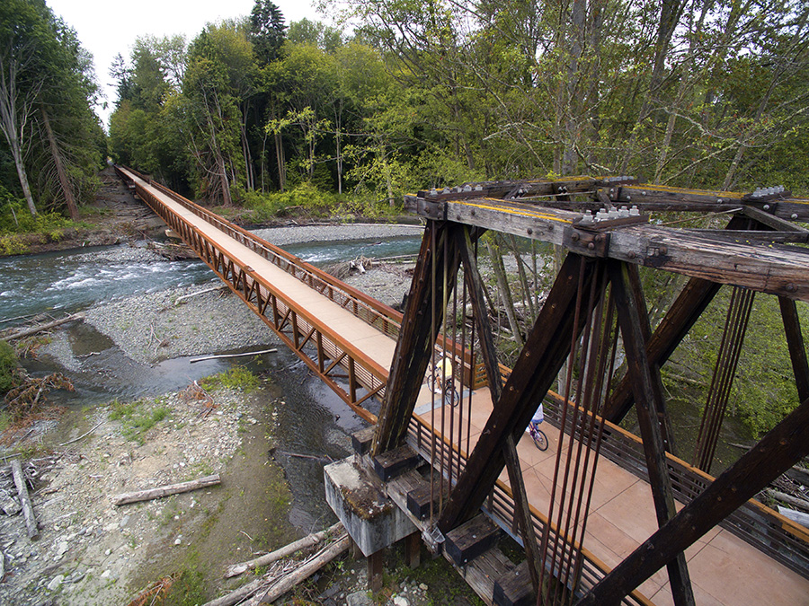 Dungeness River Bridge along the ODT in Sequim | Photo by John Gussman