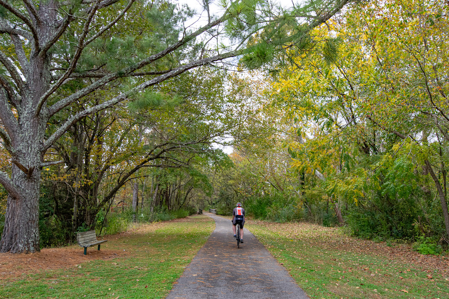 Ed riding the Chief Ladiga Trail | Courtesy Ed Coleman