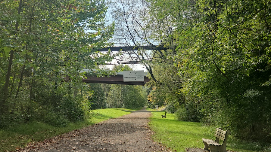 Entrance to the Panhandle Trail in Weirton, West Virginia | Photo by Ron Bruno