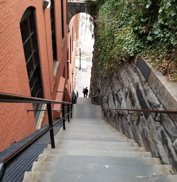 Exorcist Steps along the C&O Canal Trail in Washington, D.C. | Photo by Bryan Alexander | CC BY 2.0 GENERIC