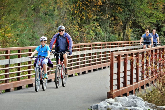 Family biking | Photo courtesy Greenville County Parks