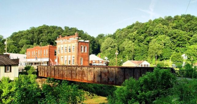 Former B&O Railroad bridge along the North Bend Rail Trail leading to the quaint town of Cairo, West Virginia | Photo by Mike Tewkesbury