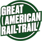 Great American Rail-Trail powered by Rails To Trails Conservancy color logo