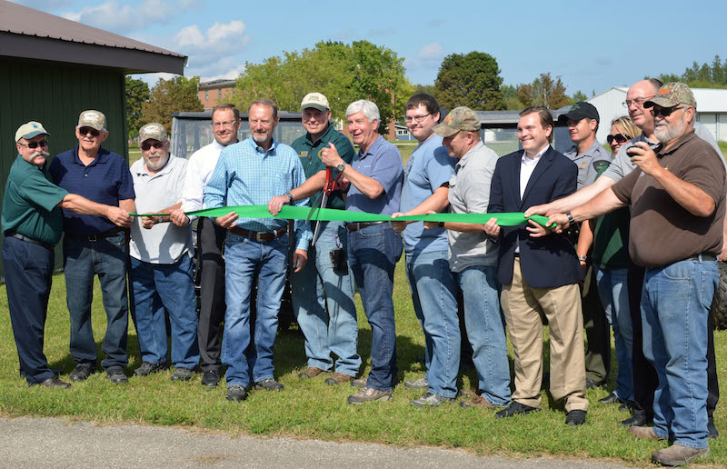 Gov. Rick Snyder cut the ribbon for the new Escanaba to Hermansville Rail-Trail. | Courtesy Michigan DNR