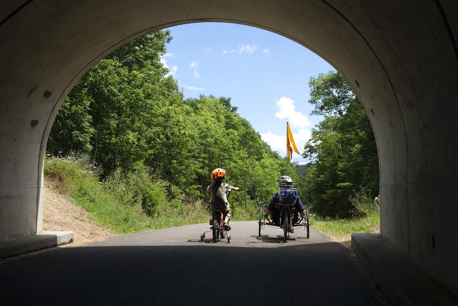 Great Allegheny Passage (gaptrail.org) tunnel | Courtesy Laurel Highlands Visitors Bureau
