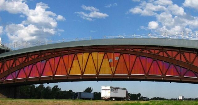 Great Platte River Road Archway Monument on Kearney Hike and Bike Trail | Photo by John Scharantz