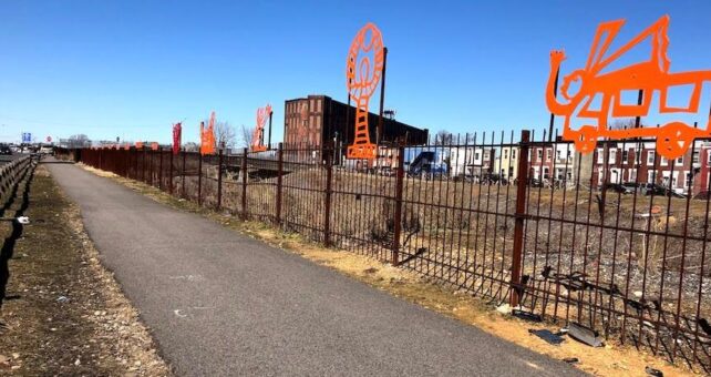 Gurney Street Trail pilot project along the planned Richmond Industrial Trail | Photo by Anya Saretzky, courtesy RTC