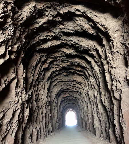 Historic Railroad Trail rock tunnel | Photo by Cindy Barks