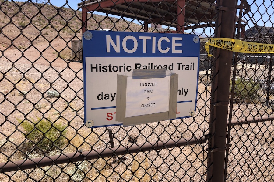 Hoover Dam section of the Historic Railroad Trail, currently closed (as of July 2020) due to COVID-19 | Photo by Cindy Barks