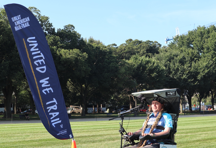 Ian Mackay speaking on the National Mall | Photo by Anthony Le, courtesy RTC