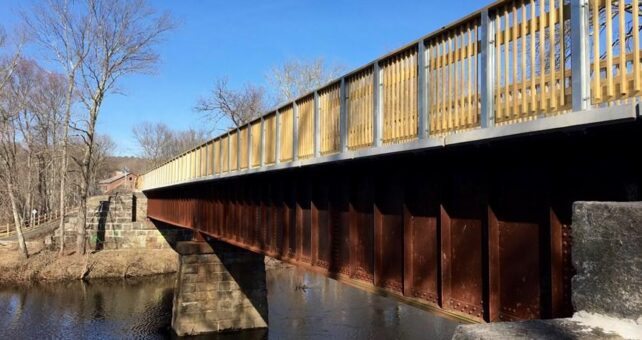 In Windham, the Hop River Trail meets the Air Line Trail on this bridge over the Willimantic River. | Courtesy Connecticut DOT-DEEP