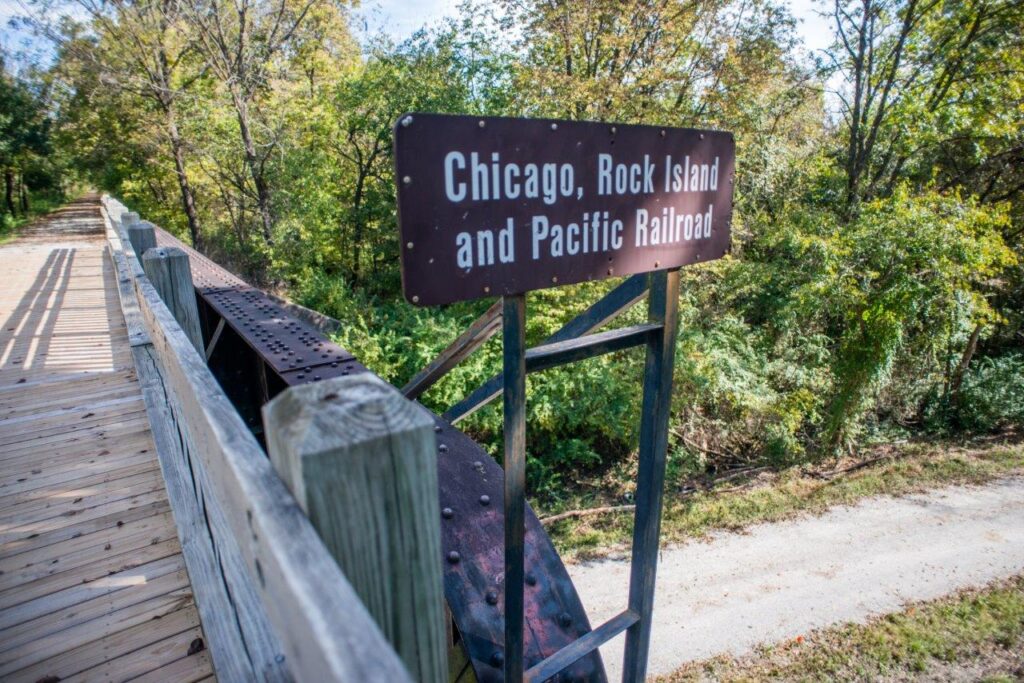 In Windsor, the Katy Trail overlooks the Rock Island Trail. | Courtesy Missouri State Parks