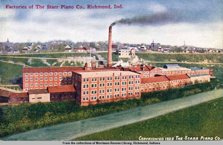 In its heyday, the Starr Piano factory, pictured here circa 1909, spanned some 35 acres in a glacial gorge known locally as Starr Valley. | Courtesy Rick Kennedy
