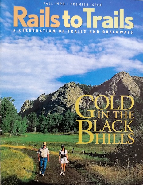 Inaugural edition of Rails to Trails magazine, Fall 1998