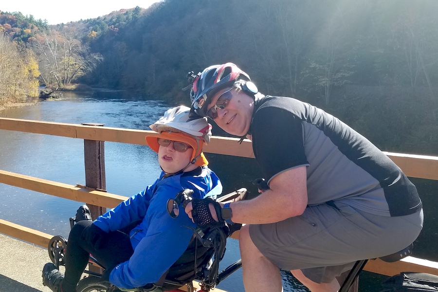 James Maxfield and his father Eric out on the trail together | Photo by Darlene Maxfield