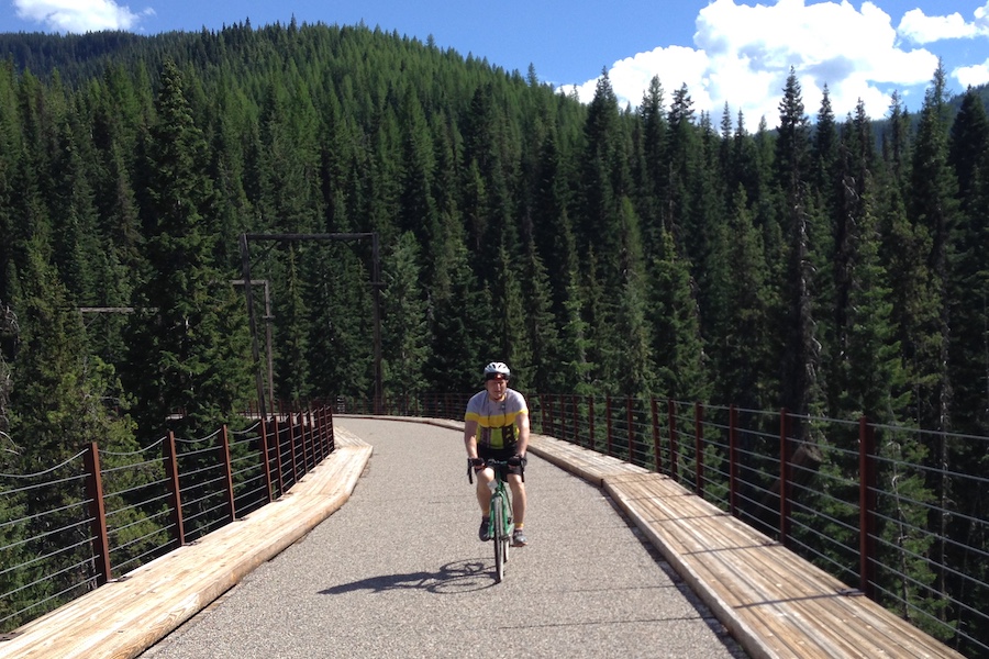 Jeff on the 2016 Trailblazer Tour on the Route of the Hiawatha | Courtesy Rails-to-Trails Conservancy