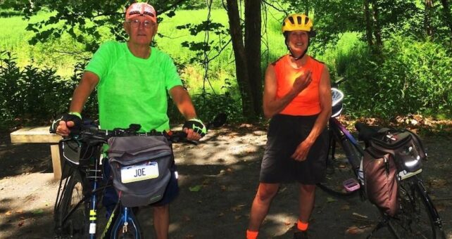 Joe Rebar and Carol Walter on the trail | Photo courtesy Joe Rebar