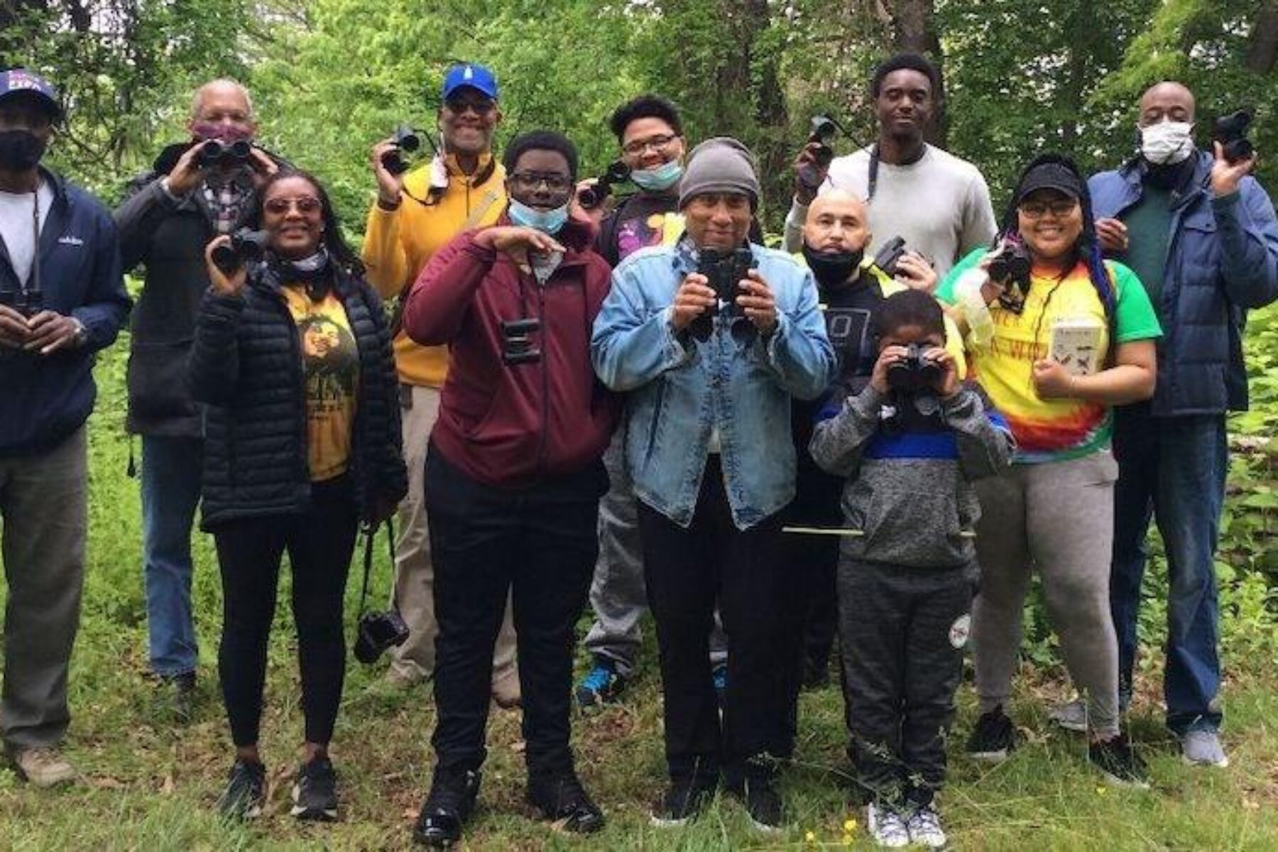 Keith Russell leading a bird walk at Philadelphia's Discovery Center | Photo by Gregory Walker