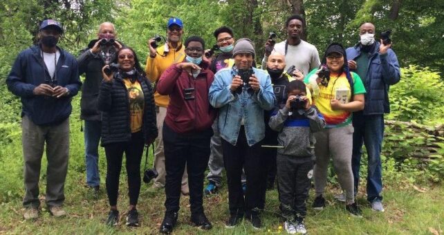 Keith Russell leading a bird walk at Philadelphia's Discovery Center | Photo by Gregory Walker