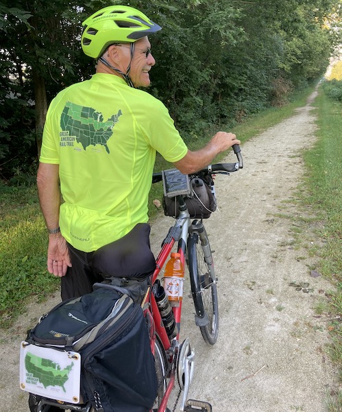Keith Workman on the Great American Rail-Trail | Courtesy Keith Workman