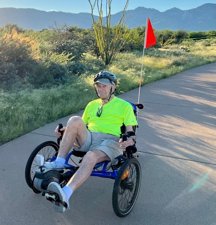 Lew Roscoe on a trail in a former golf course | Photo courtesy Lew Roscoe