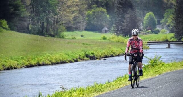 Libby Rose on e-bike | Photo courtesy Wandering Rose Travels
