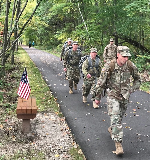 Local reserve forces on the Londonderry Rail Trail | Courtesy Londonderry Trailways