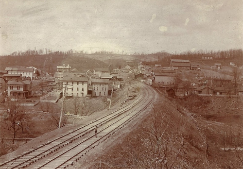 Looking west in Pennsboro, date unknown. | Photo courtesy North Bend Rails to Trails Foundation